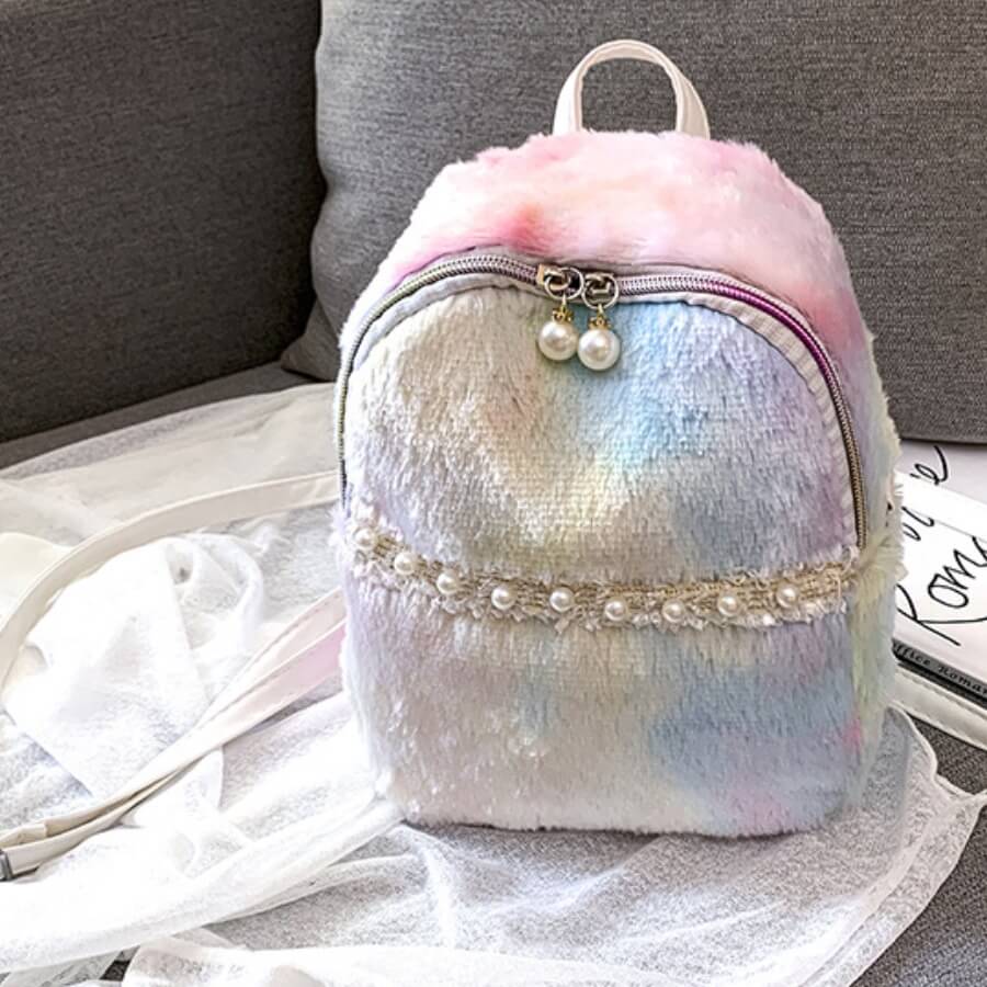 

Lovely Stylish Tie-dye Light Pink Backpack