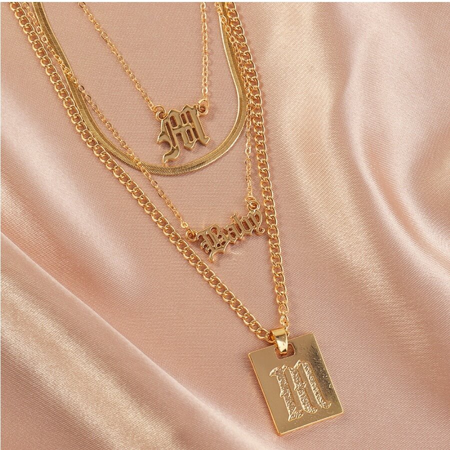 

Lovely Casual Letter Gold Necklace