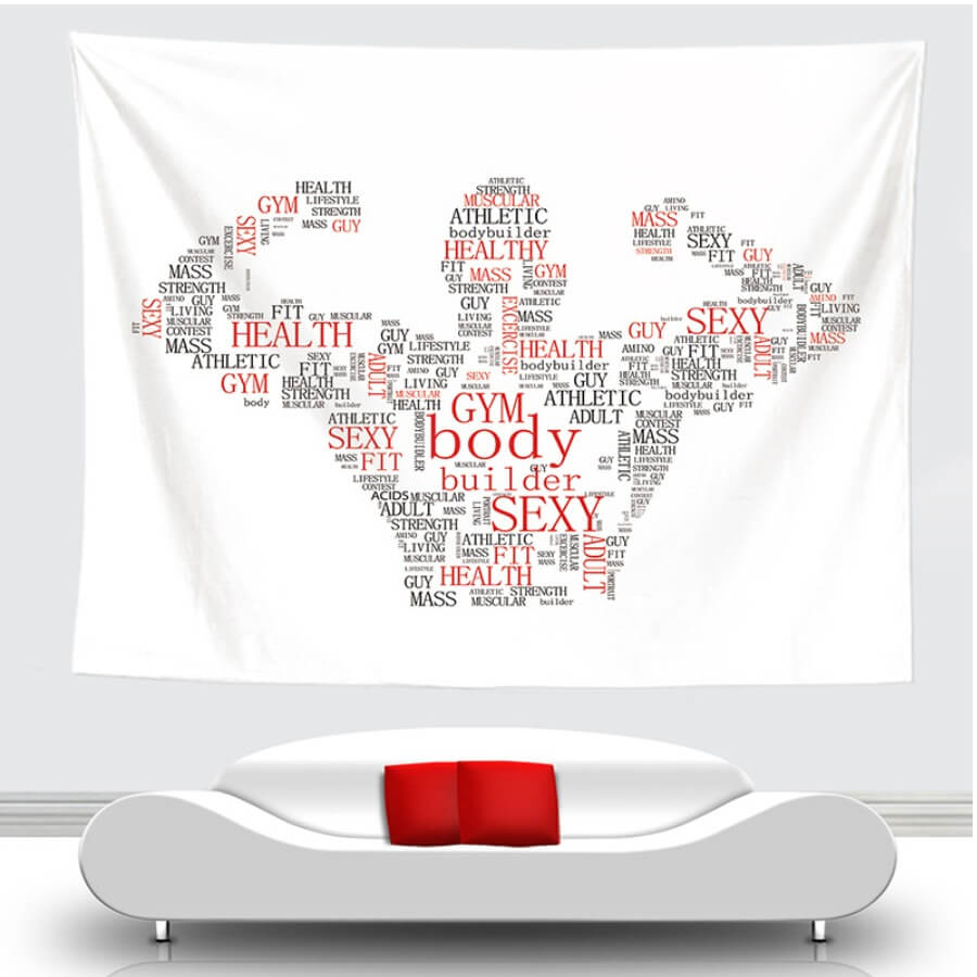 

Lovely Letter Print White Wall Cloth