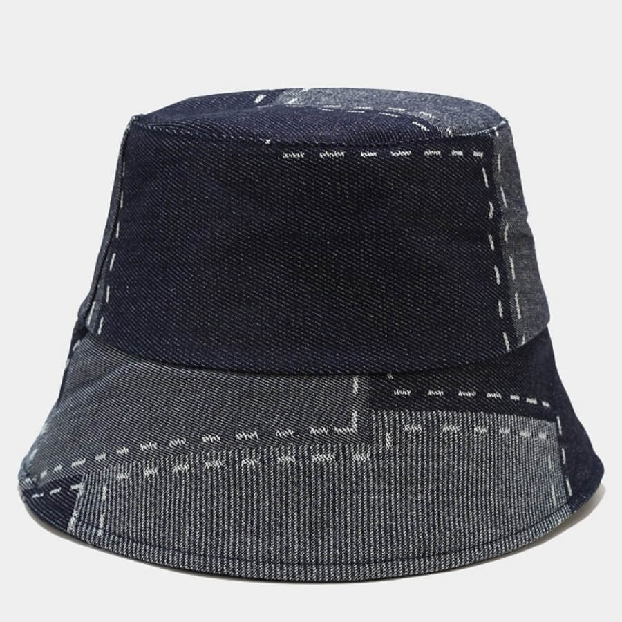 

Lovely Casual Patchwork Denim Deep Blue Hat