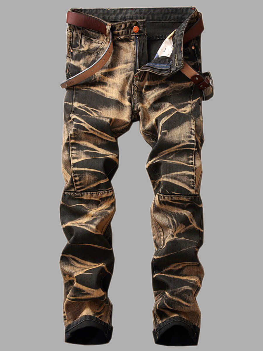 LW Men Mid Waist Tie-dye Jeans