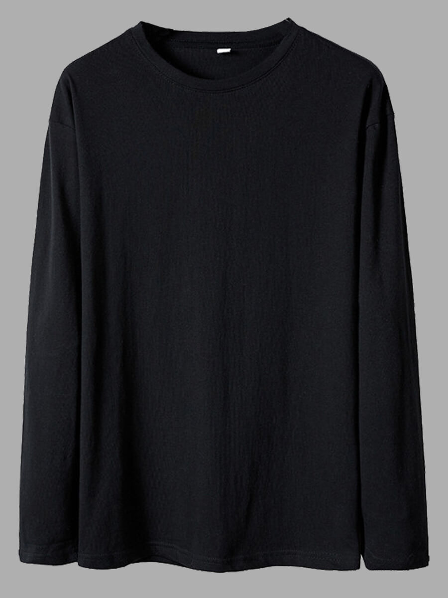 

Lovely Casual O Neck Loose Black T-shirt