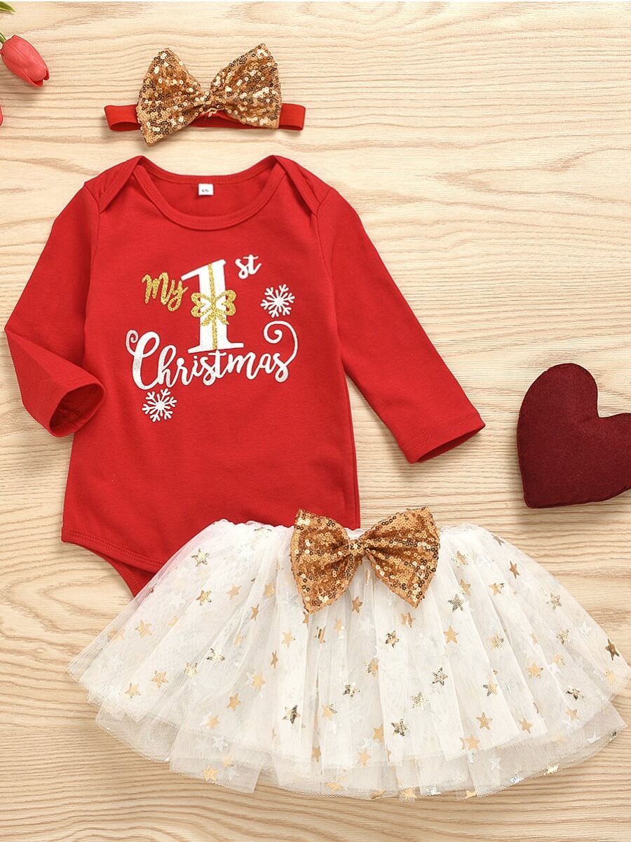 

LW Girl Stylish O Neck Patchwork Sequined White Two-piece Shorts Set, Red