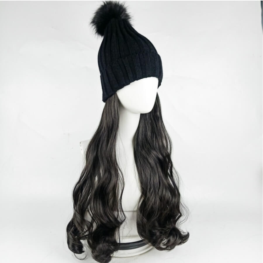 

Lovely Hign-temperature Resistance Stitching Black Wigs
