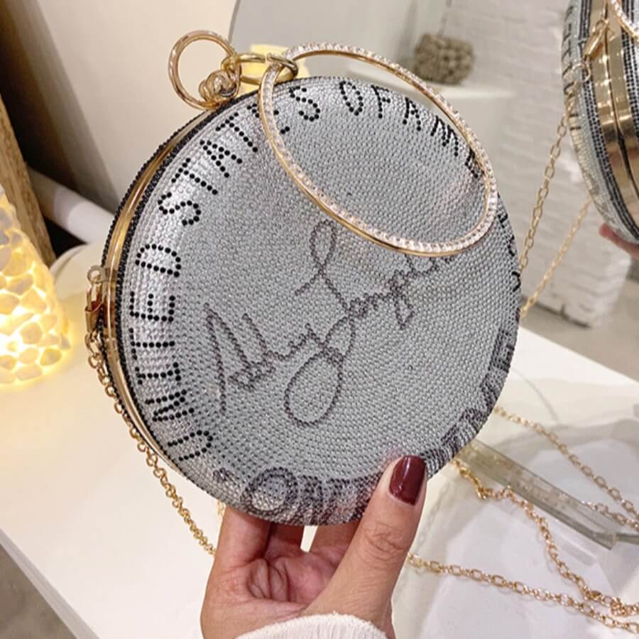 

Lovely Chic Sequined Letter Silver Crossbody Bag