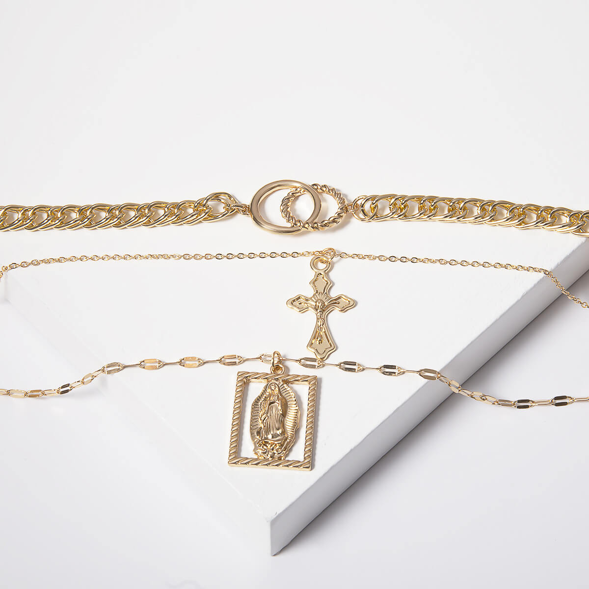 

Lovely Chic 3-piece Gold Necklace