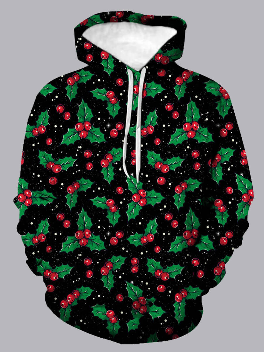 

Lovely Casual Hooded Collar Print Black Men Hoodie