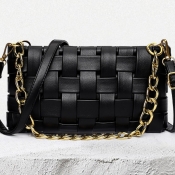 Lovely Stylish Chain Strap Black Crossbody Bag