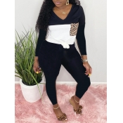 LW Leopard Print Patchwork Pants Set