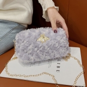Lovely Casual Chain Strap Grey Crossbody Bag