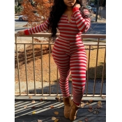 LW Striped Basic Skinny Jumpsuit