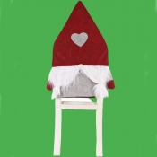 Lovely Christmas Day Patchwork Red Chair Cover