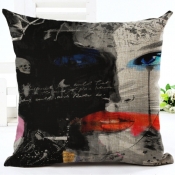 Lovely Basic Print Black Decorative Pillow Case