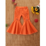 Lovely Stylish Flared Orange Girl Jeans