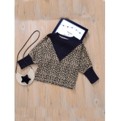 Lovely Casual Leopard Print Patchwork Girl Hoodie