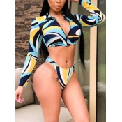 Lovely Casual Zipper Design Patchwork Yellow Tanki