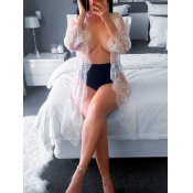 Lovely Sexy See-through Loose White Babydolls