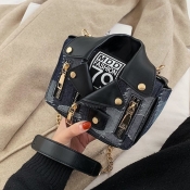 Lovely Chic Patchwork Deep Blue Messenger Bag