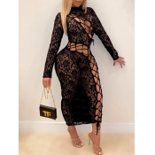 Lovely Sexy Half A Turtleneck Hollow-out Black Ank