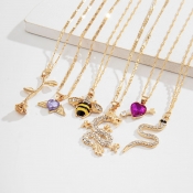 Lovely Retro 6-piece Gold Necklace