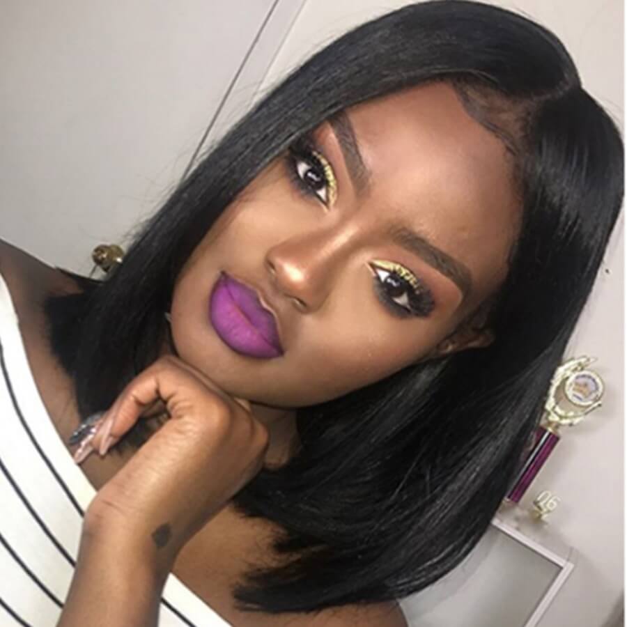 

Lovely Stylish Bobo Black Wig
