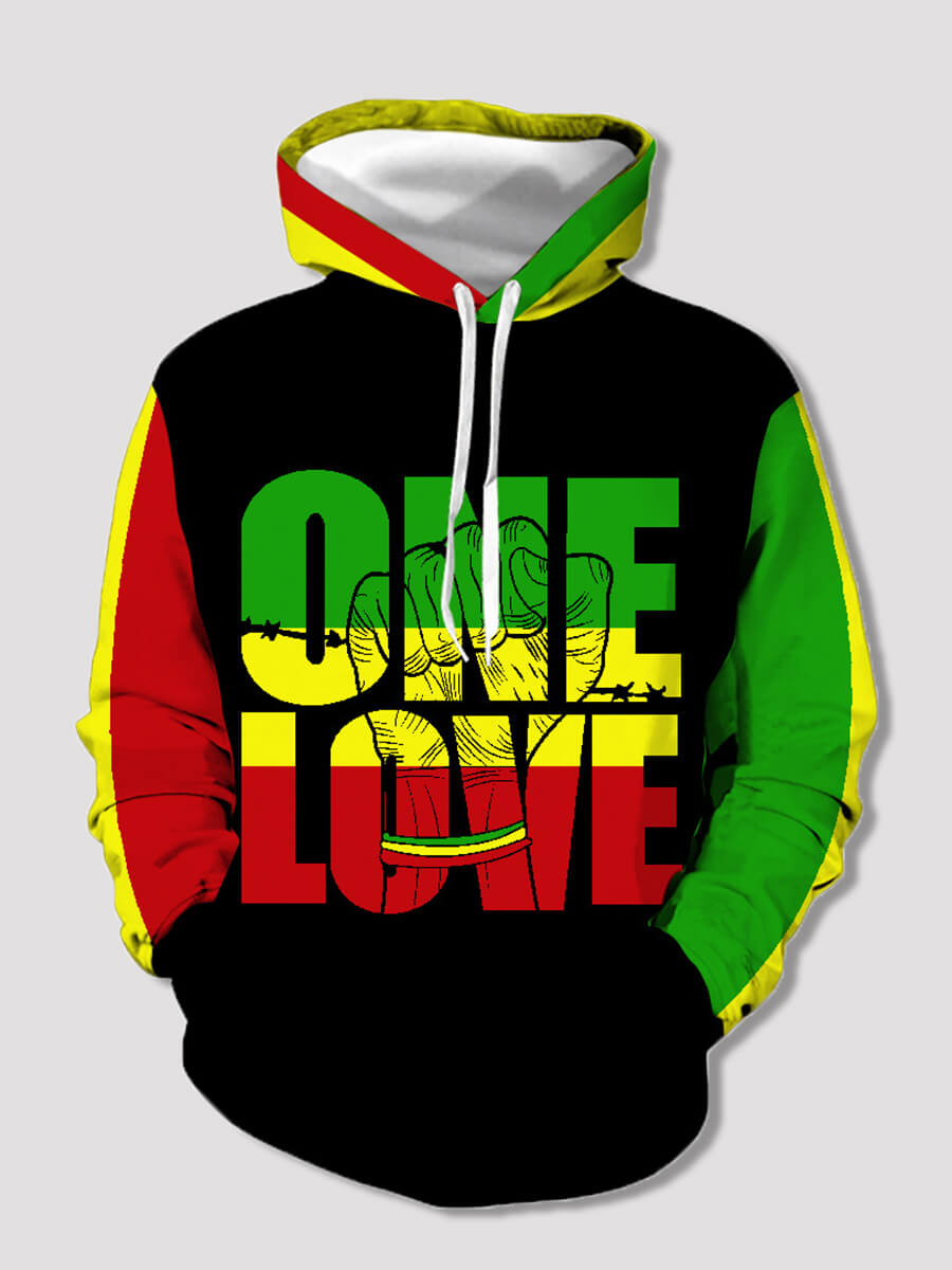 

Lovely Boy Sportswear Hooded Collar Letter Print Patchwork Black Hoodie