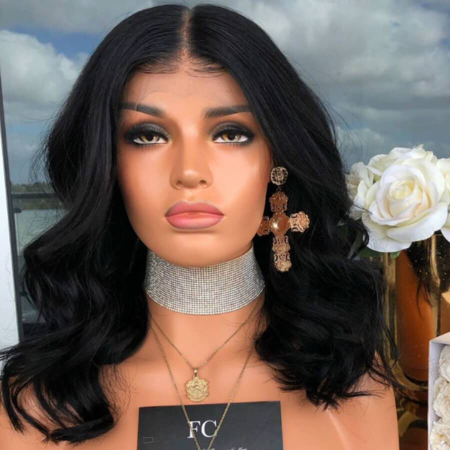 

Lovely Stylish Hign-temperature Resistance Black Wigs