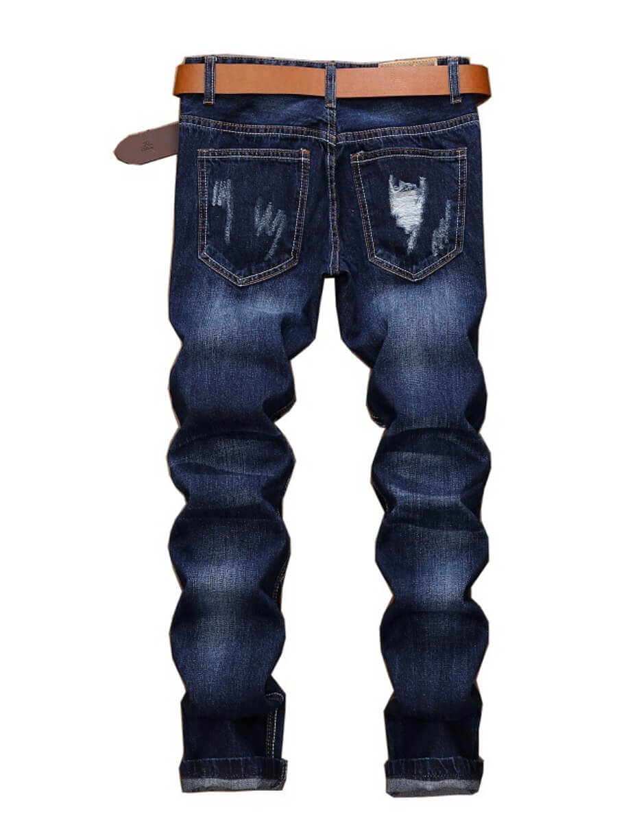 LW Men Street Denim Mid Waist  Ripped Jeans