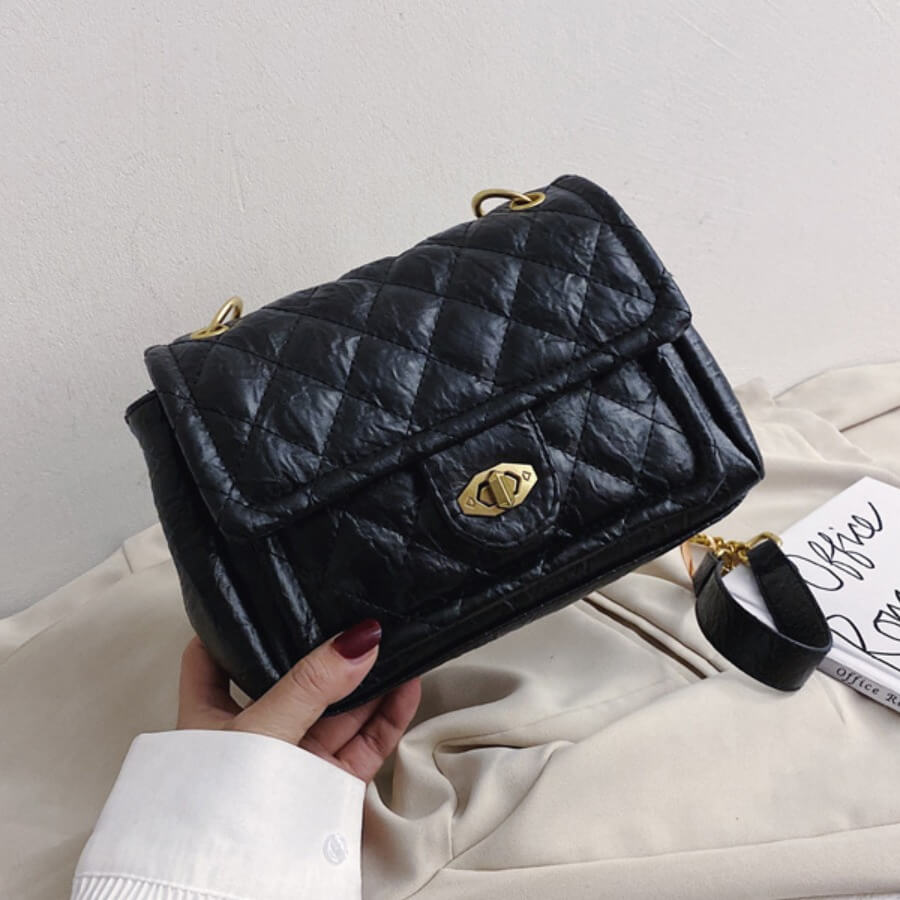 

Lovely Casual Geometric Black Crossbody Bag