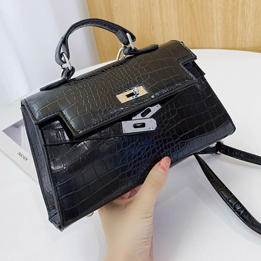 

Lovely Casual Metal Accessories Decoration Black Crossbody Bag