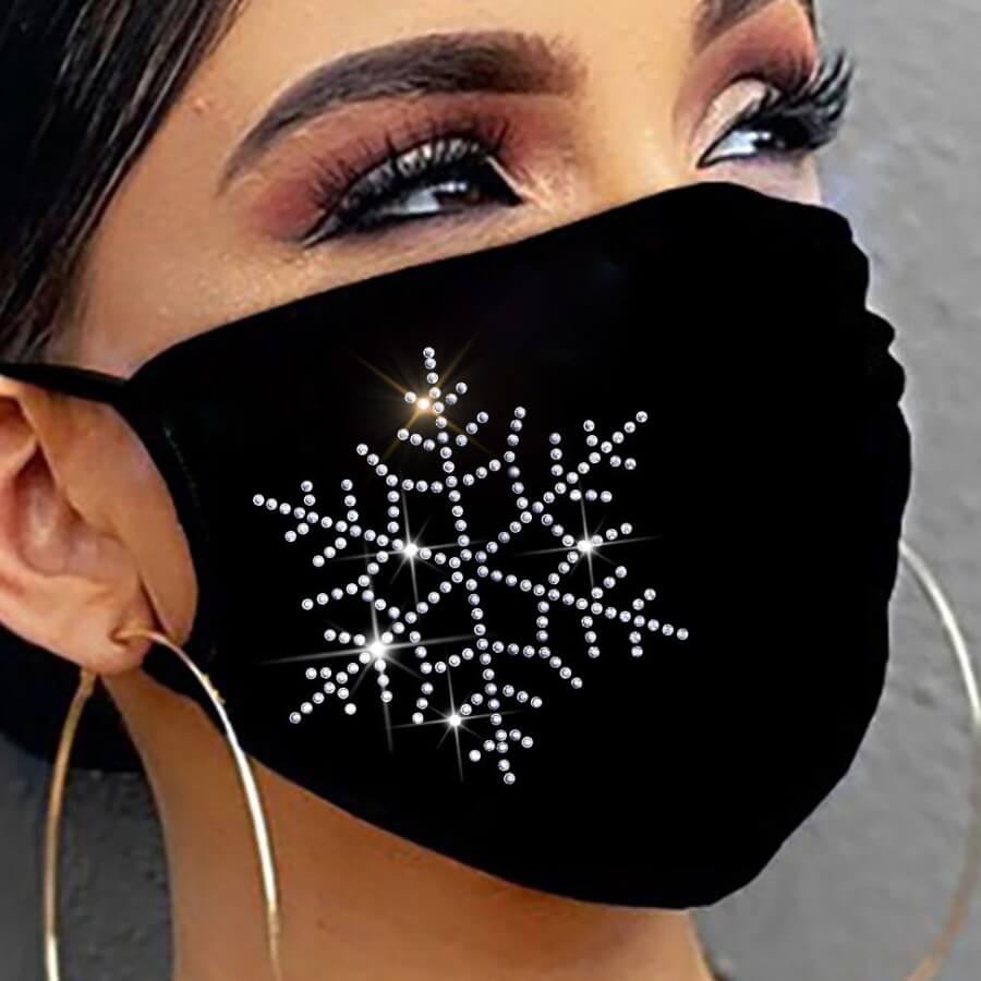 

Lovely Chic Sequined Black Face Mask