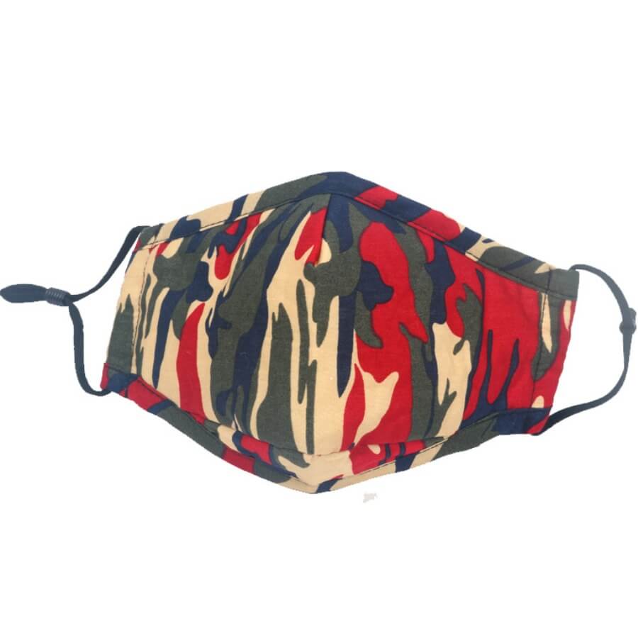 

Lovely Casual Camo Print Red Face Mask