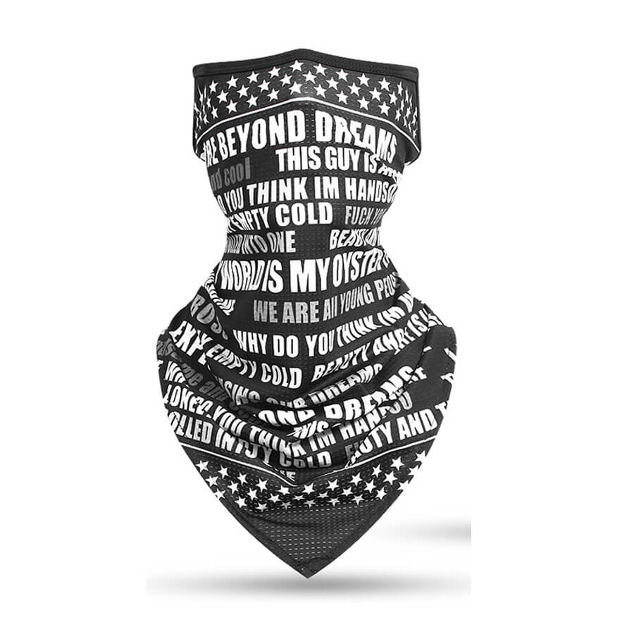 

Lovely Casual Star Letter Print Black Face Mask
