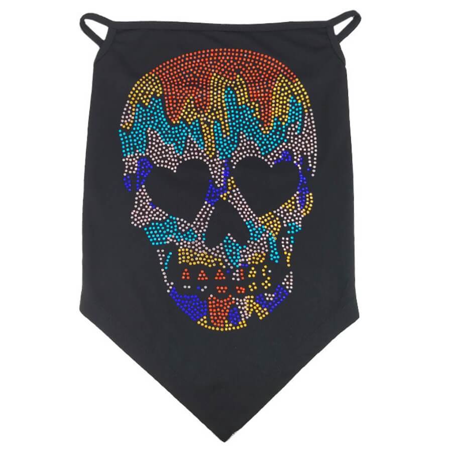 

Lovely Casual Skull Sequined Black Face Mask