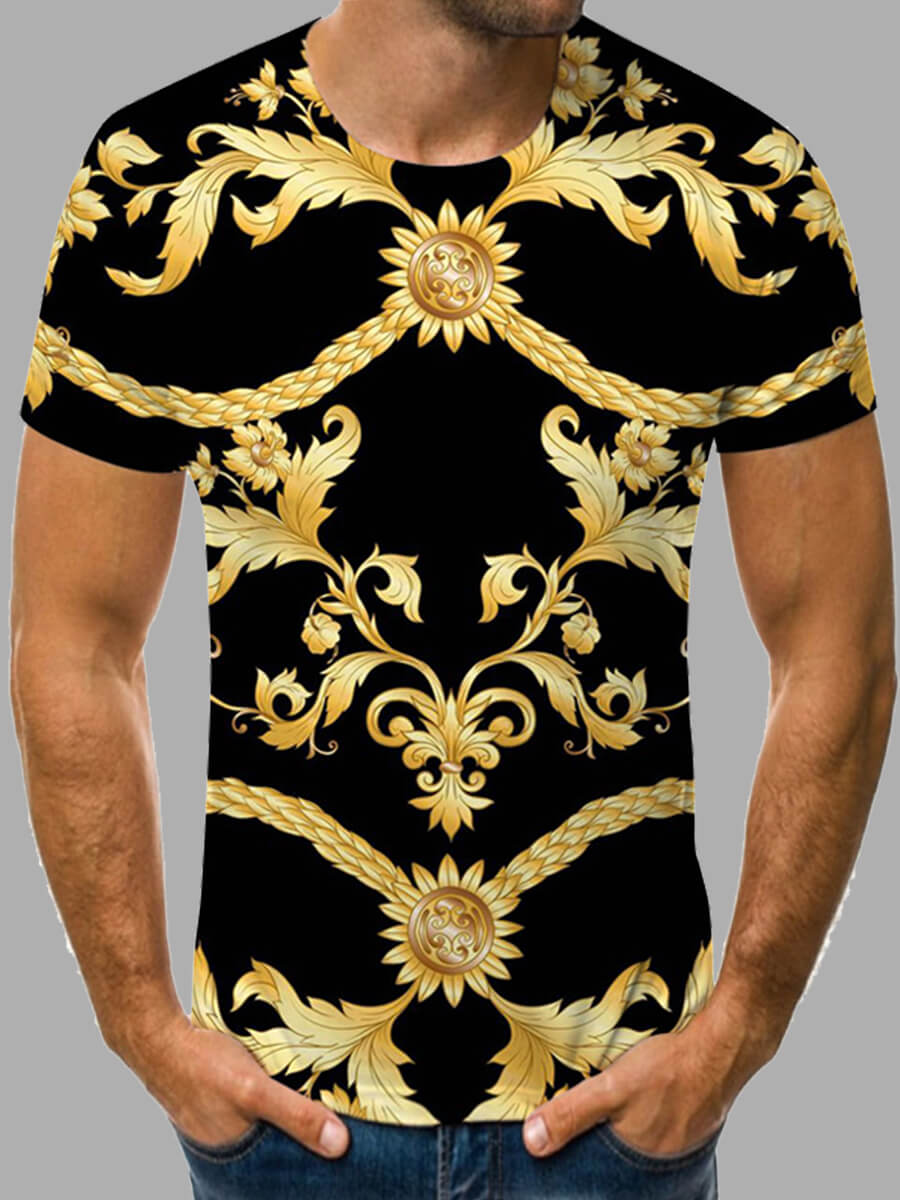 lovely street o col imprimer noir hommes t-shirt_t-shirt_top_men