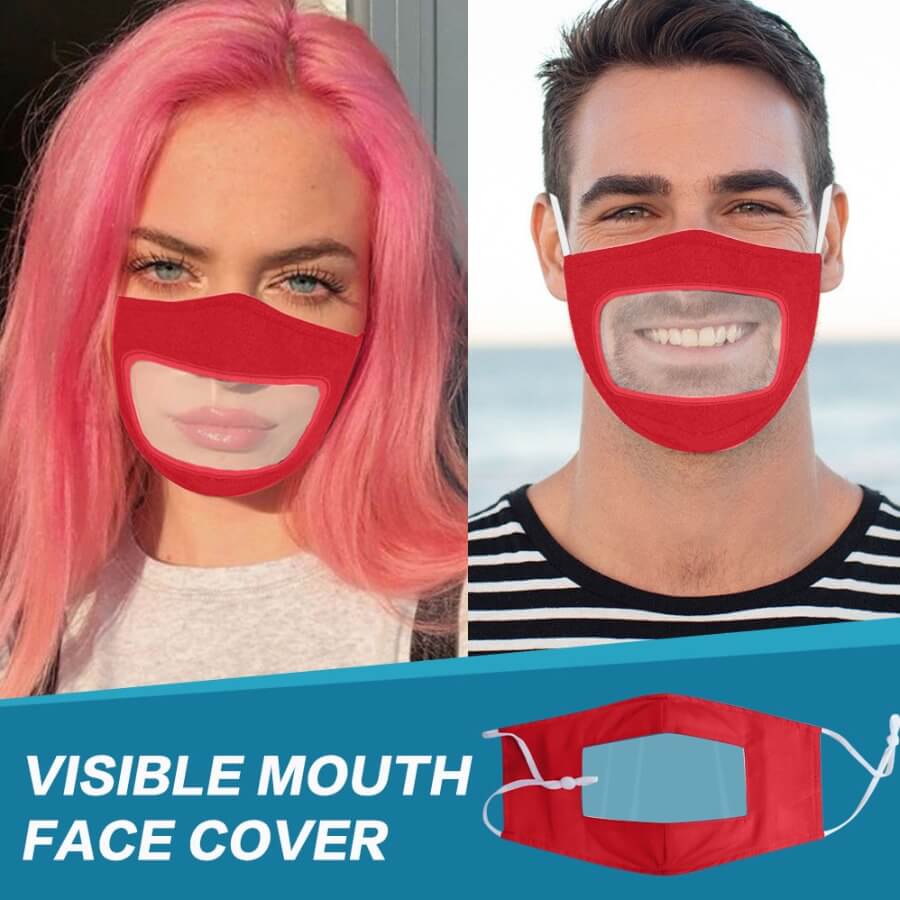 

Lovely Casual See-through Patchwork Red Face Mask