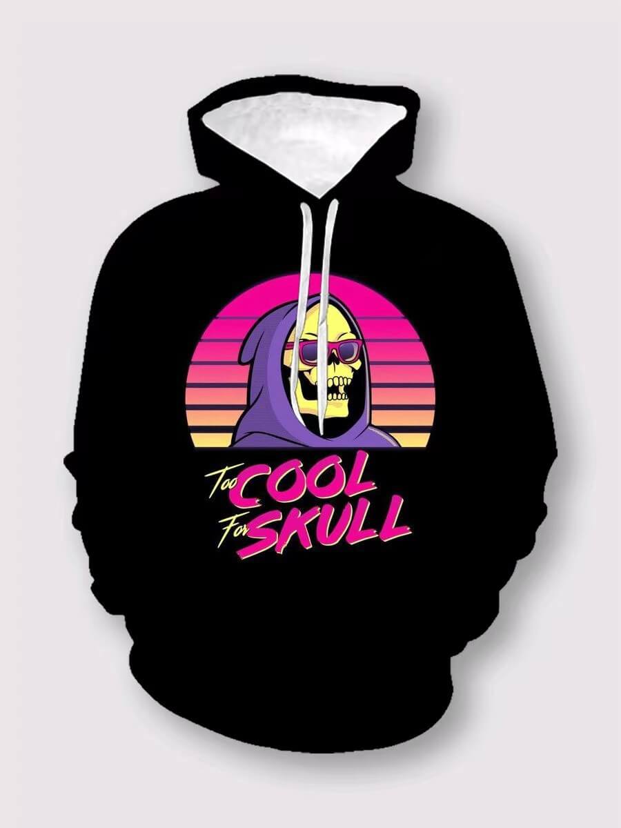 

Lovely Casual Hooded Collar Cartoon Print Black Boy Hoodie