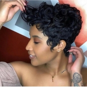 Lovely Chic Fluffy Black Wig
