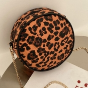 LW Faux Leather Leopard Print Crossbody Bag