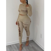 LW BASICS Chic Half A Turtleneck Letter Print Apri