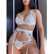 LW Sexy See-through Patchwork White Bra Sets