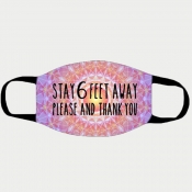 Lovely Trendy Gradient Letter Print Multicolor Fac