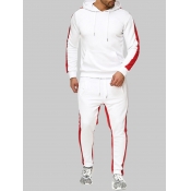 LW Men Sportswear Striped Drawstring White Two Pie