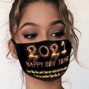 Lovely Casual Letter Print Black Face Mask