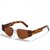 LW Casual Leopard Print Brown Sunglasses