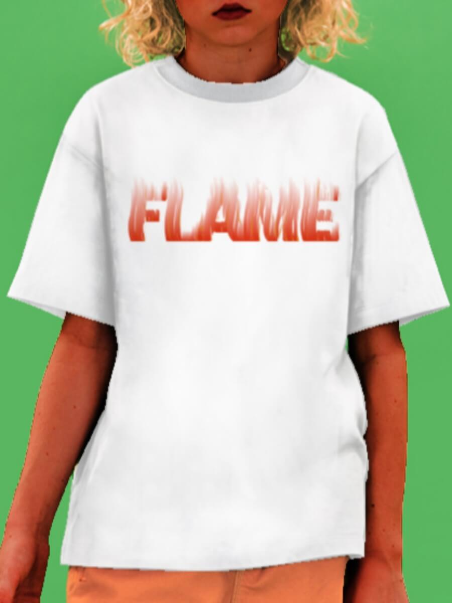 

LW Boy Casual O Neck Letter Print White T-shirt