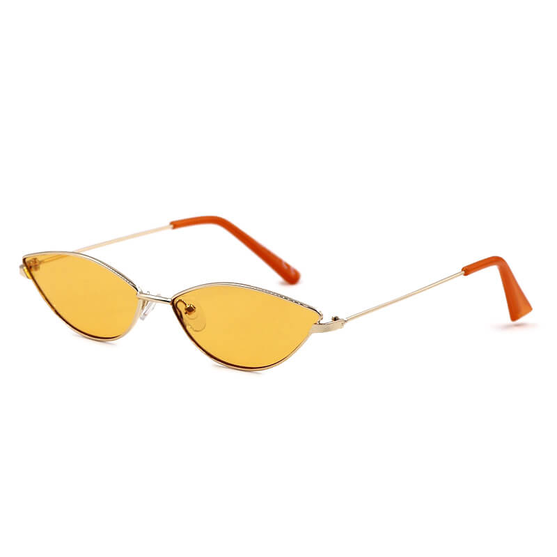 

Lovely Chic Metal Decoration Yellow Sunglasses