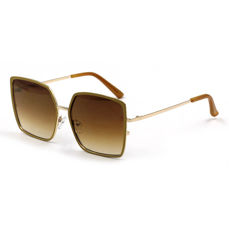 

LW Casual Geometric Brown Sunglasses