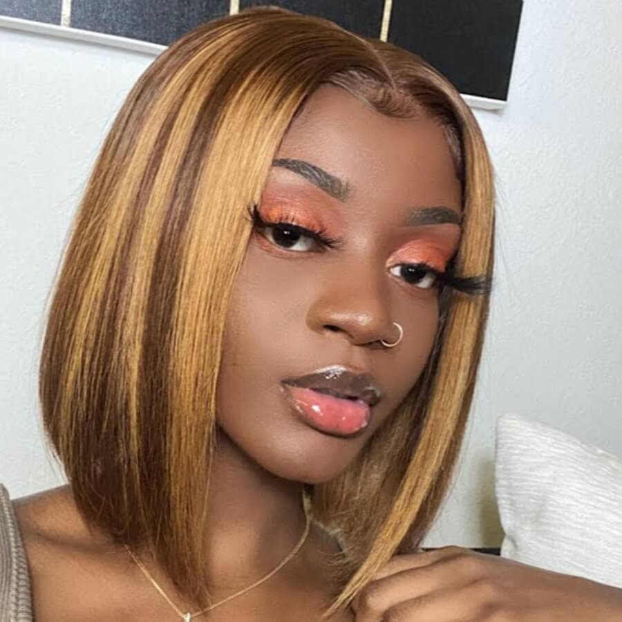 

Lovely Casual Short Straight Gold Wig