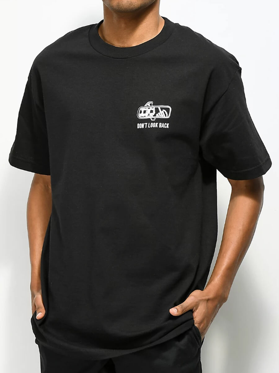 

Lovely Men Casual O Neck Letter Print Black T-shirt